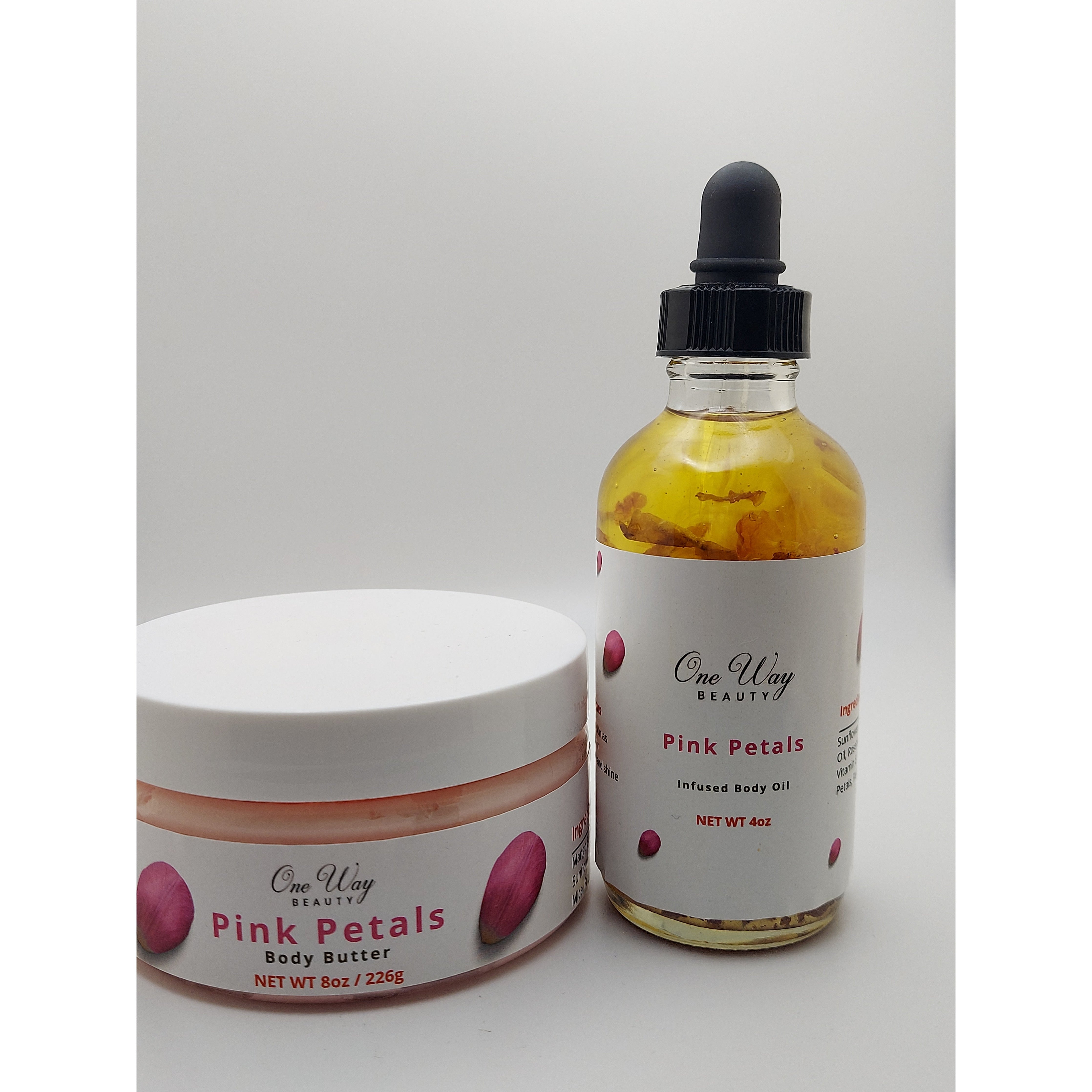 Pink Petals Body Butter and Infused Body Oil Bundle